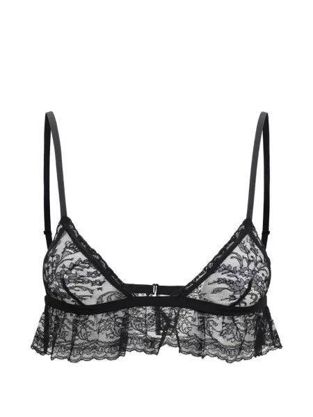 Sutien Dolce & Gabbana cu volane din dantelă negru