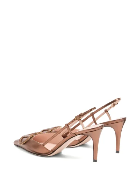 Pantofi cu toc Valentino Garavani slingback maro