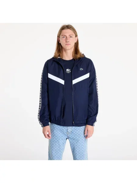 Kurtka Lacoste navy blue/white biała