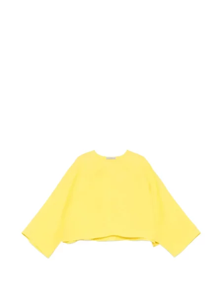 Tricou Alberta Ferretti scurt galben