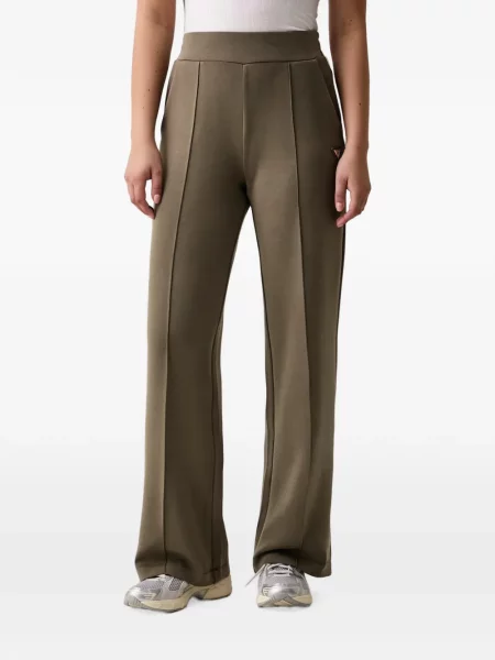 Pantaloni Guess alergare cu autograf verde
