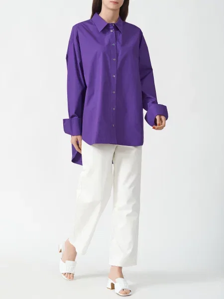 Рубашка Patrizia Pepe фиолетовая