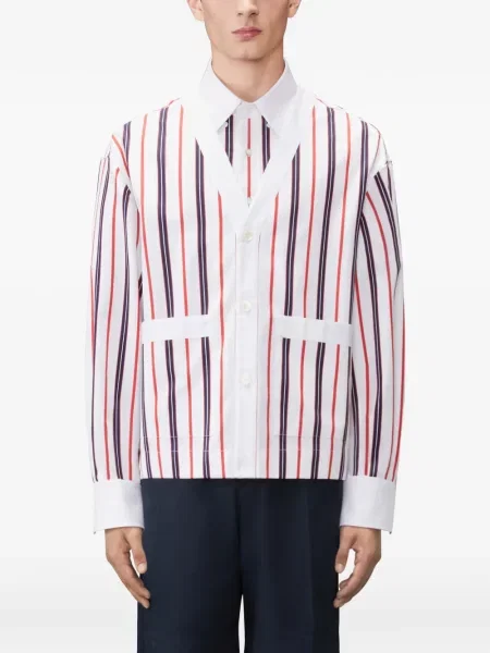Cămașă Thom Browne din poplin alb