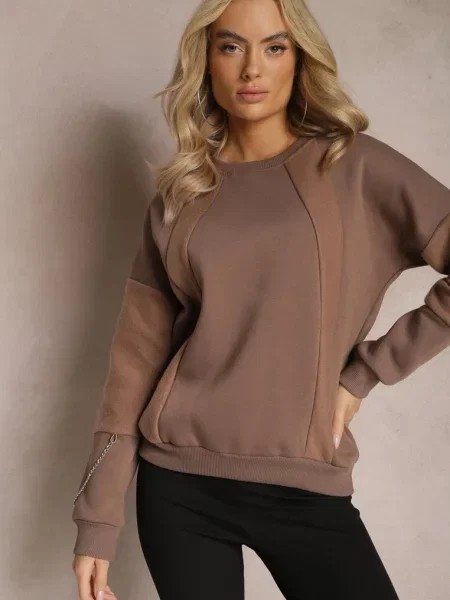 Bluza z Łańcuszkiem Eleutia brązowa