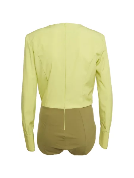 Drapírozott body Elisabetta Franchi sárga