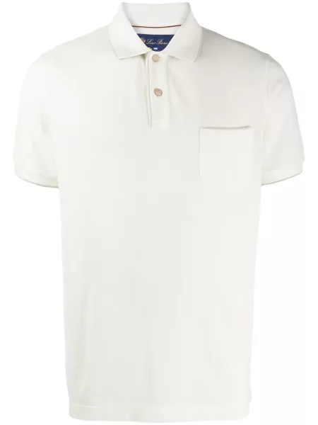 Tricou polo Loro Piana clasic alb