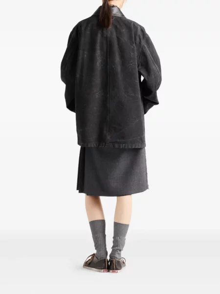 Geanta de piele Prada negru