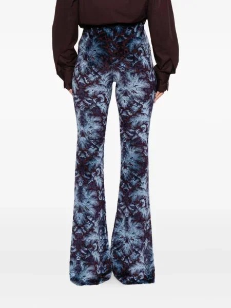 Pantaloni Etro cu imprimeu abstract albastru