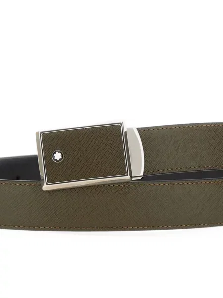 Cu centură curea Montblanc din piele verde