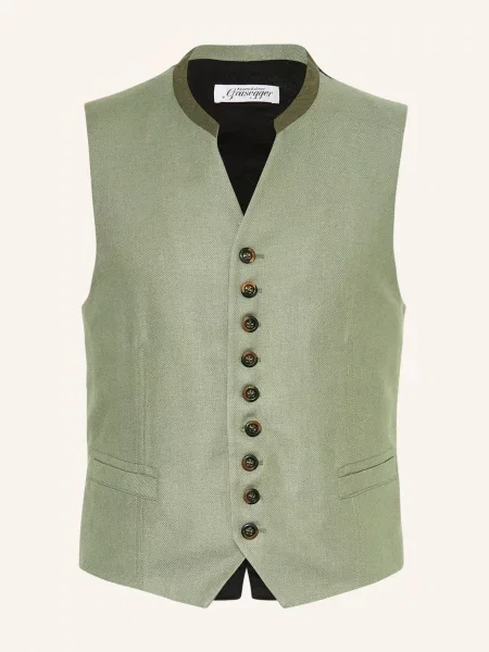 Grasegger Krojová Vesta Xanten světle zelená černá