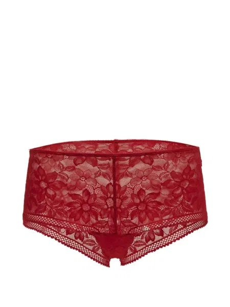 Chiloți briefs Wolford cu model floral din dantelă roșu