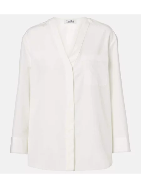 Srajca 's Max Mara poplin bela
