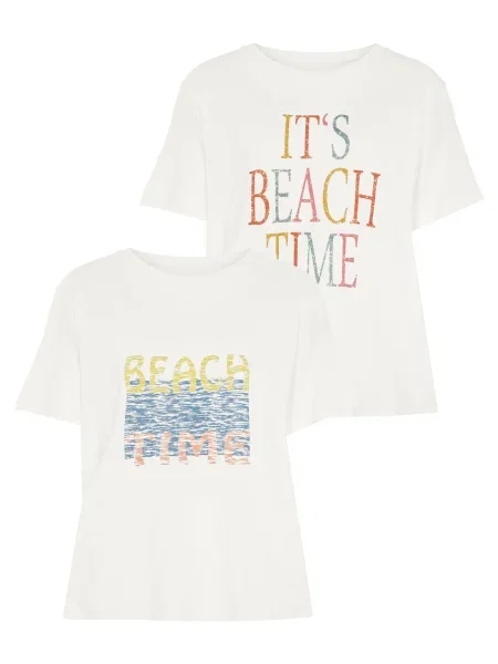 BEACH TIME Tricou mai multe culori alb