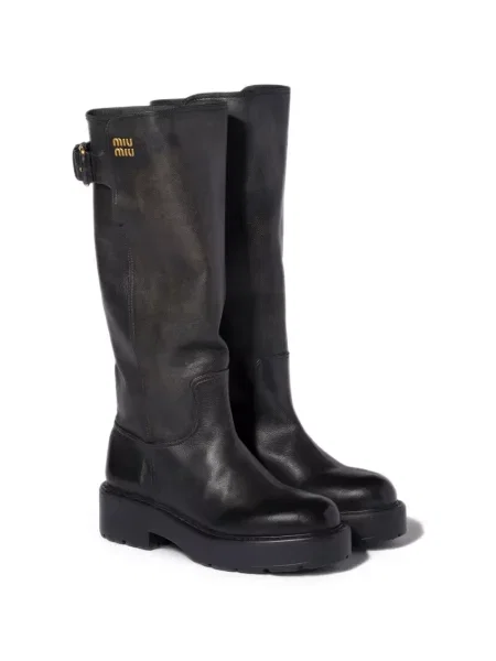 Botine Miu Miu din piele negru