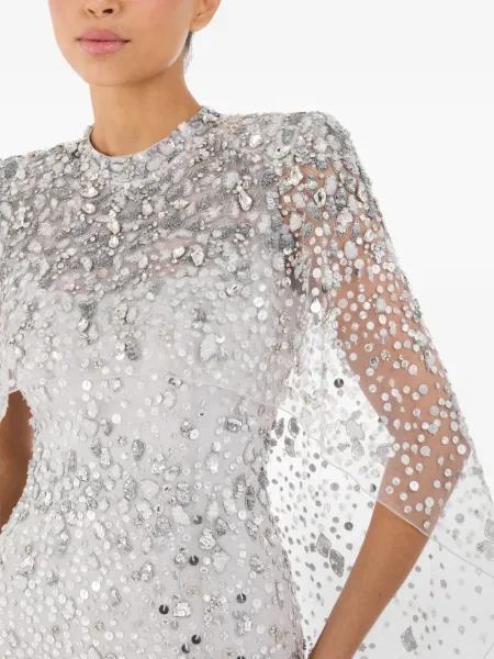 Костюм макси рокля Jenny Packham бяло
