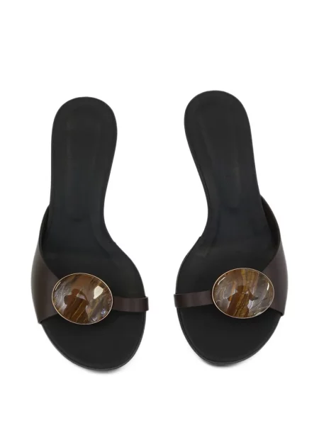 Papuci tip mules Christopher Esber din piele maro