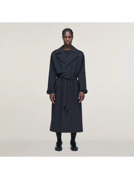 Trenčkot adidas x entire studios Uniform černý