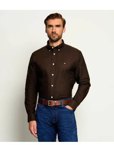 Tommy Hilfiger Cămașă Oxford maro
