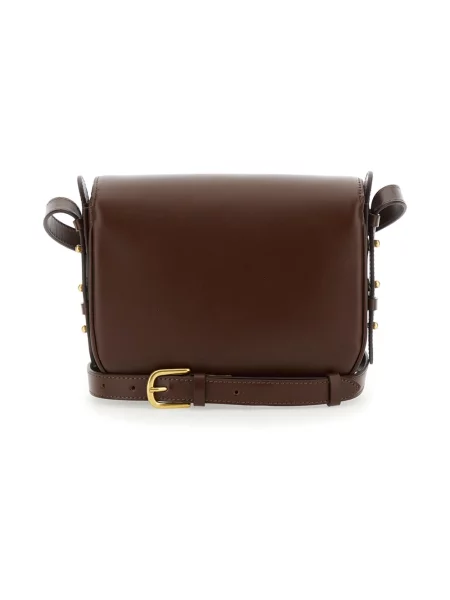 Torebka crossbody Soeur skórzana brązowa