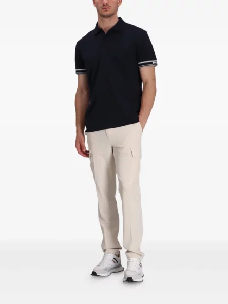 Tricou polo Boss cu dungi albastru