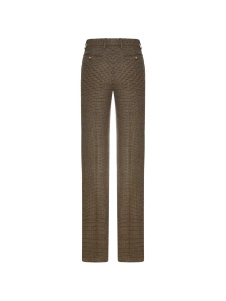 Pantaloni Etro în carouri maro
