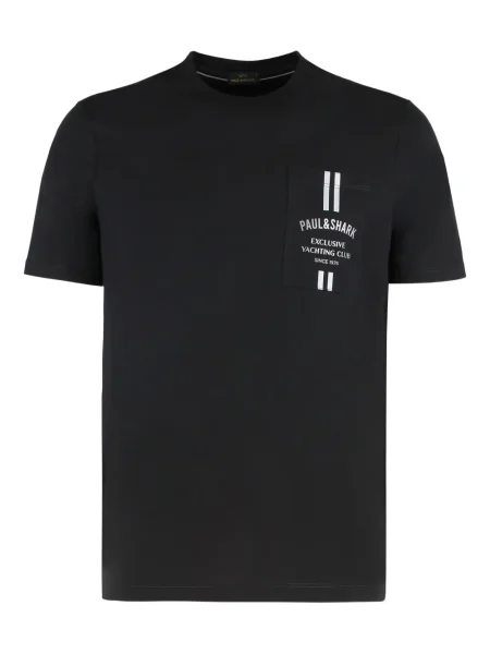 Тениска Paul & Shark с принт черно