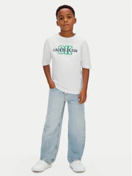 Dětské tričko Calvin Klein Jeans bílé