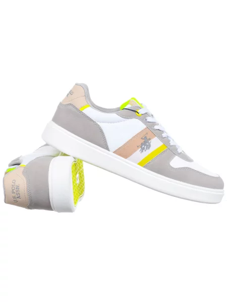 Teniși U.s. Polo Assn. cu toc jos alb