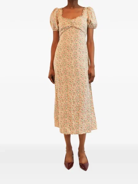 Rochie midi Reformation cu model floral cu imagine