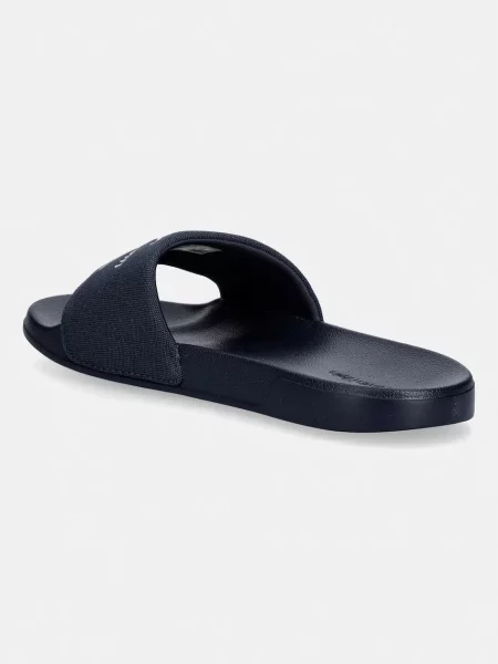 Klapki basenowe z nadruk z logo Ck Calvin Klein granatowe