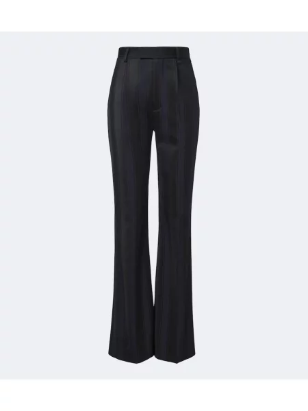 Pantaloni Vivienne Westwood de lână cu dungi evazate albastru