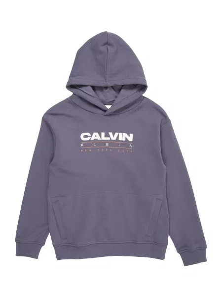 Calvin Klein Jeans Μπλούζα φούτερ μπλε περιστεριού / πορτοκαλί λευκό