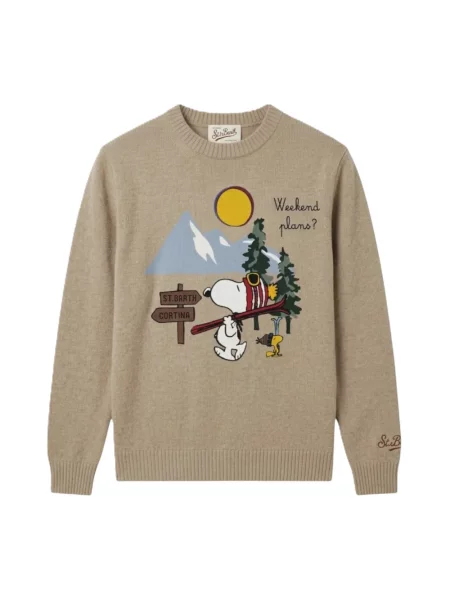 Sweter Mc2 Saint Barth wełniany beżowy