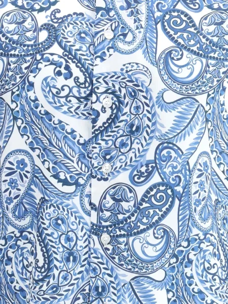 Cămașă Etro cu imagine cu model paisley albastru