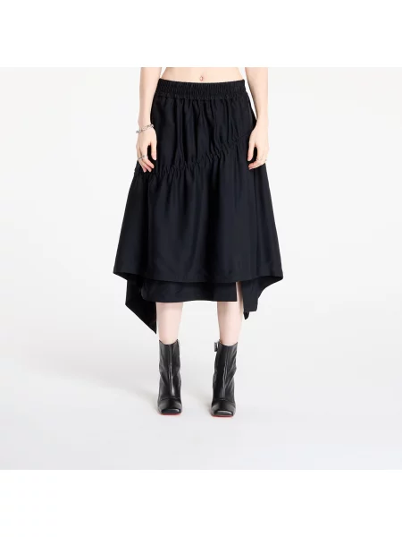 Fustă Y-3 din țesătură twill negru