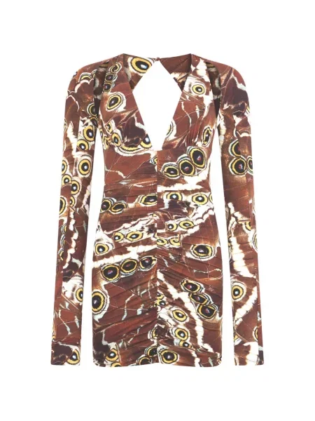 Rochie mini Roberto Cavalli cu imagine maro