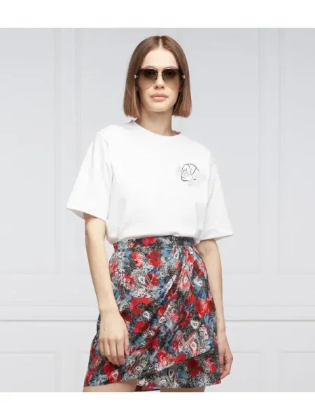 The Kooples Tricou | Cropped Fit alb