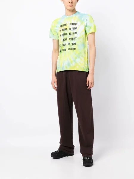 Raštuotas tie-dye marškinėliai Stain Shade žalia