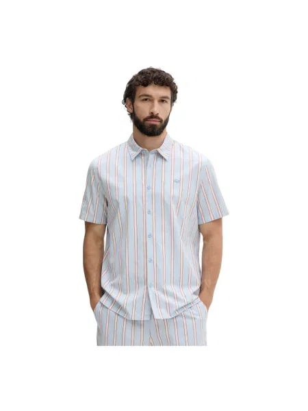 Koszula casualowa o kroju regular fit z czystej bawełny Lacoste błękitna