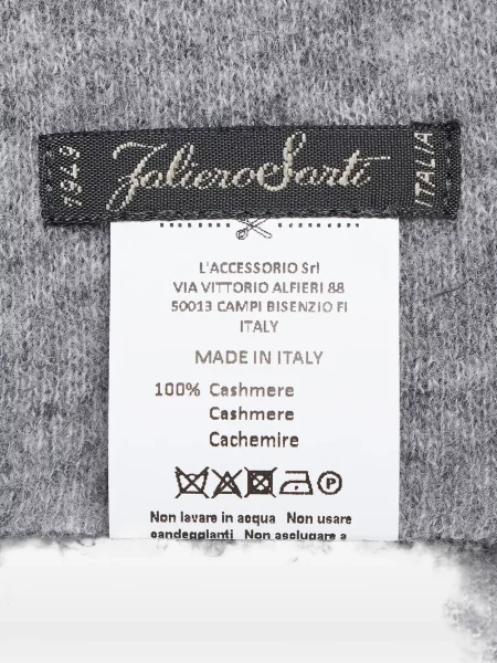 Fular Faliero Sarti din cașmir gri