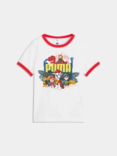 Дитяча Футболка PUMA x Paw Patrol Ringer Tee комбінований верх білий