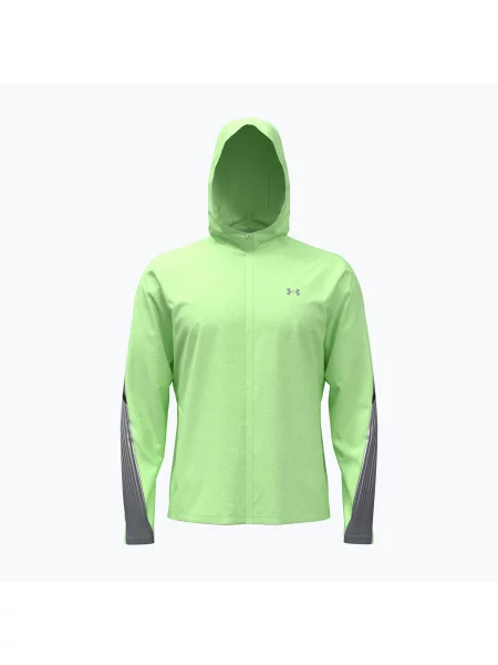 Férfi futódzseki Under Armour Velociti Storm Hooded lumos lime/white. Méret: M fehér