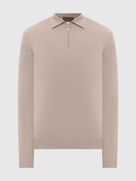 Шерстяное поло Doriani Cashmere бежевое