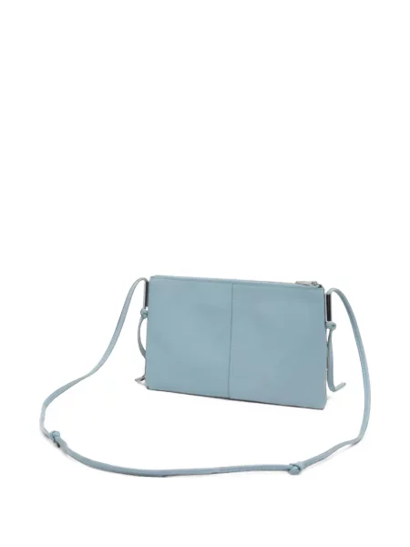 Δερμάτινος clutch Bimba Y Lola με κρόσσια μπλε