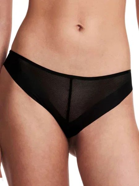 Трусики бразилиана с низкой посадкой чорні