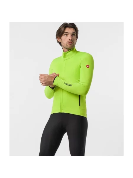 Kurtka wiatrówka Castelli Alpha rosso corsa zielony fluorescencyjny S żółta