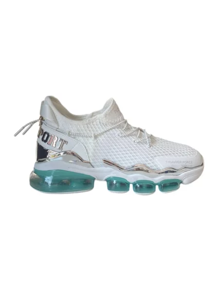 Sneakersy Plein Sport z siateczką białe