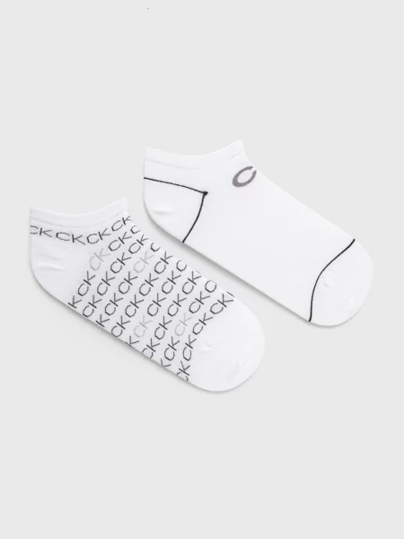 Чорапи Calvin Klein 2 чифта дамски бяло