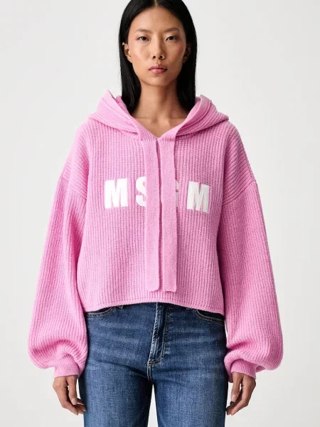 MSGM pulover pentru femei din lână roz