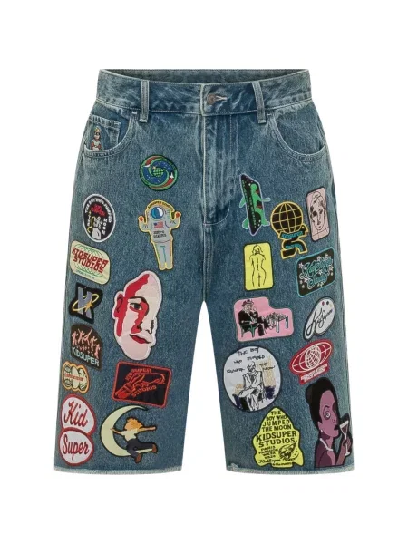 Pantaloni scurți din denim Kidsuper albastru